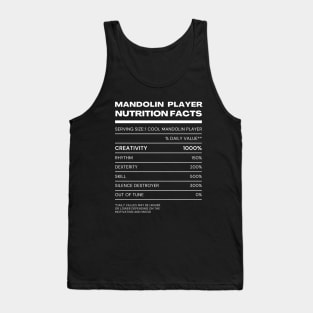 Mandolin Player Nutrition Facts Tank Top